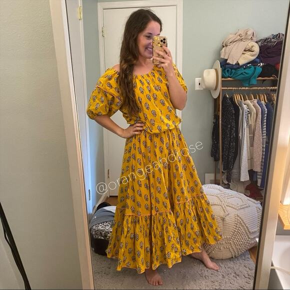 RHODE Yellow Frida Maxi Dress XS - Picture 9 of 16